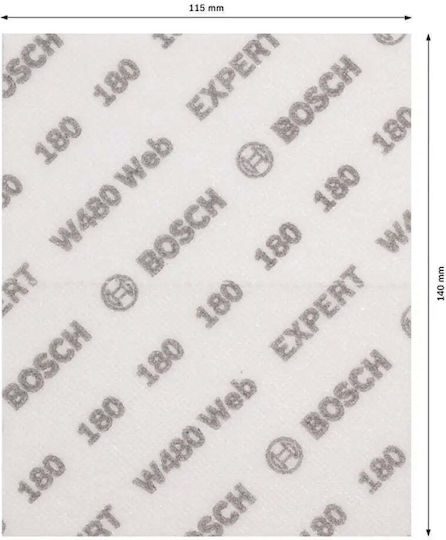 Sanding Sheet 115x140 P180 2 Pieces Bosch Expert W480