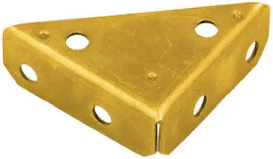 Domax Γωνία Ραφιού από Μέταλλο σε Χρυσό Χρώμα 50x50mm
