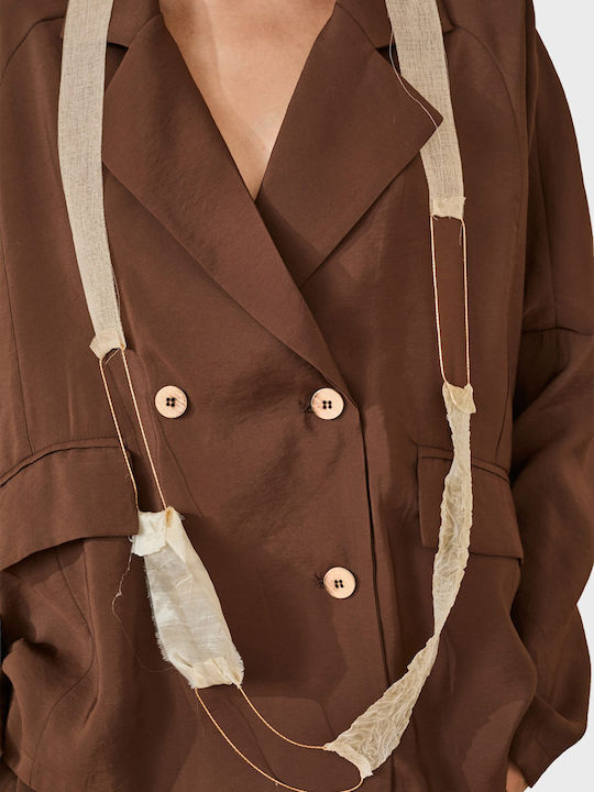 Souvenir Damen Blazer Braun M39F0188