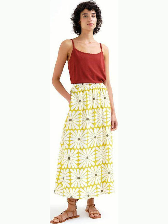 Maxi Skirt Floral Olive