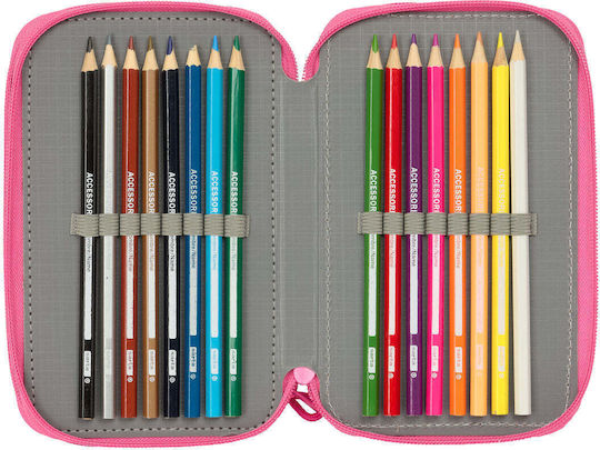 Grafoplas Gefüllte Stoff-Federmäppchen Rosa