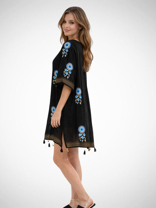 Suga Women's Mini Beach Caftan Black