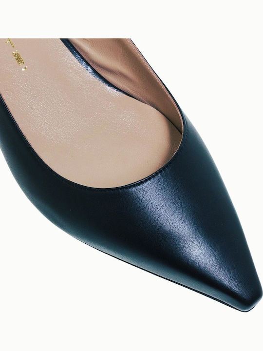 Leder Pumps Marineblau