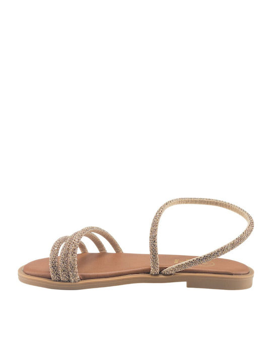 Women's Flat Sandals Gold