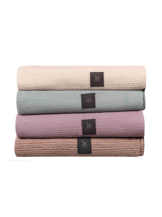 Greenwich Polo Club Essential Κουβέρτα Πικέ Μονή 160x240εκ. Ecru