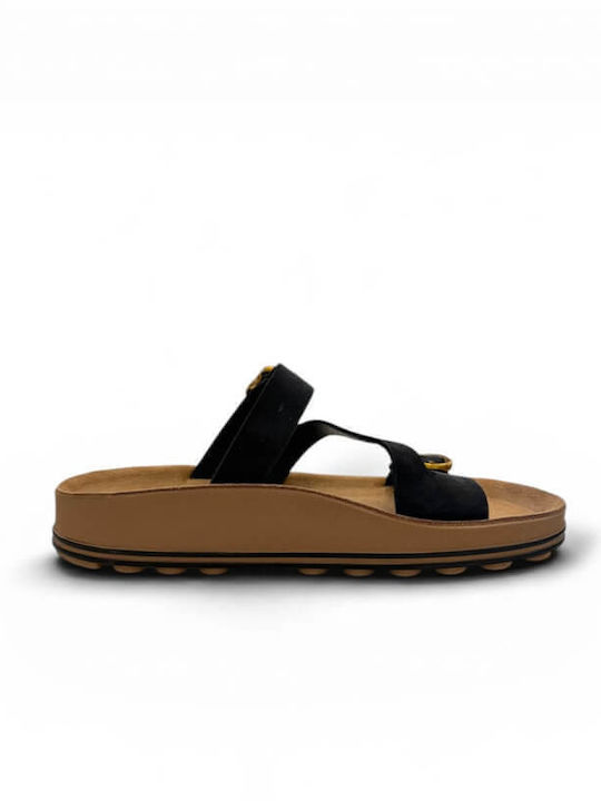 Damen Flache Sandalen Schwarz