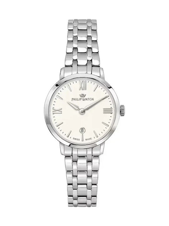 Women's Watch 30mm Battery with Silver Metal Bracelet