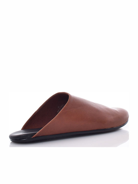 Flat Mules σε Καφέ Χρώμα