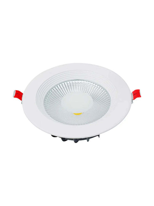 Horoz Electric Spot Rotund Încorporat Cu LED Și Lumină Alb Rece Alb
