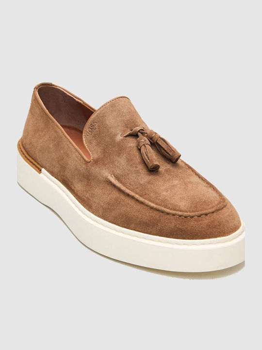 Boss Shoes Loafers Bărbătești Din Suede În Culoare Bej Boss Shoes Loafers Bărbătești Din Suede În Culoare Bej