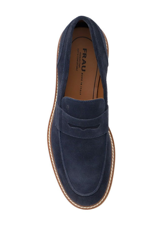 Suede Ανδρικά Loafers σε Μπλε Χρώμα