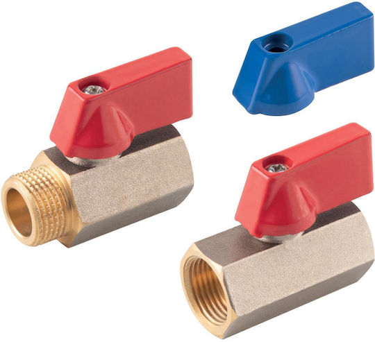 Ferro 1/2'' Männlich Mini Kugelhahn Blau