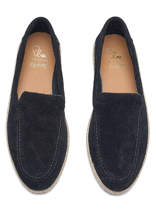 Suede Men's Espadrilles in Black Colour