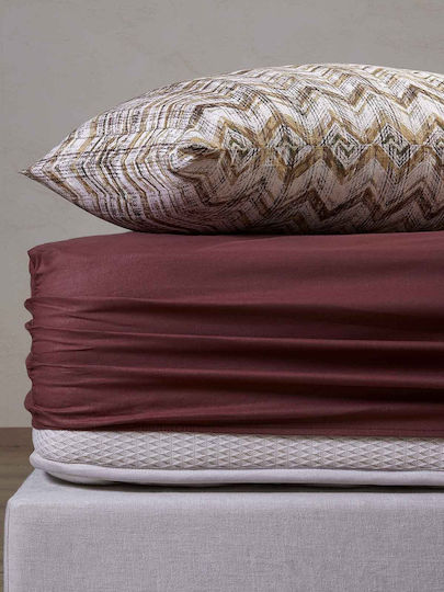 Peiraiki Patraiki Set Cearșafuri cu Elastic 160x200+35cm. Omega Agadir Beige 4buc