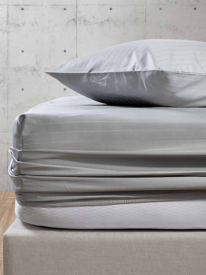 Charisma Bettwäsche-Set Überdoppel mit Gummiband 160x200+40cm. Elegance Grey 4Stück