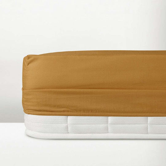 Cannon Bettlaken für Einzelbett mit Gummiband 100x200+30cm. Classic Turmeric