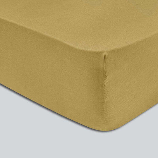 Cannon Bettlaken Super-Doppel mit Gummiband 160x200+30cm. Classic Golden Haze
