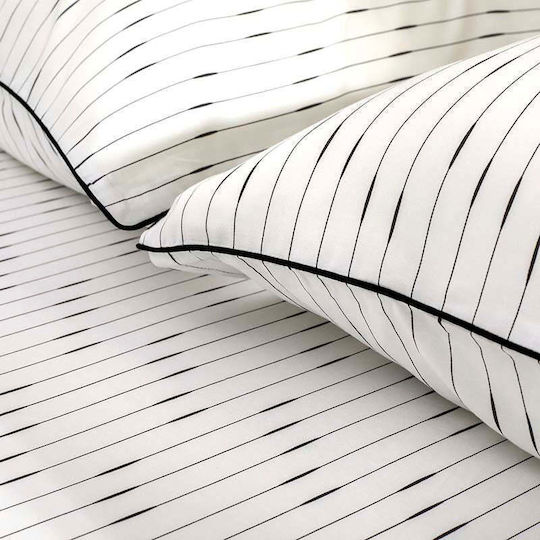 Hauz Limited Edition King Size Bed Sheets Set with Rubber Hugger 180x200+40cm White (3 Pieces)