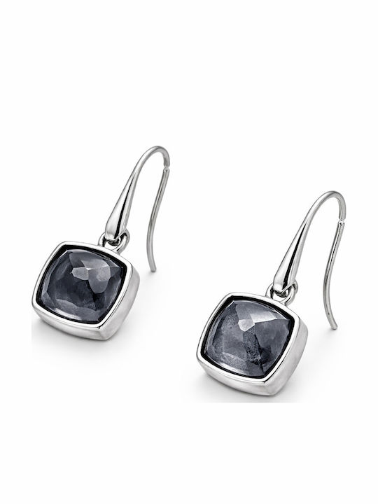 Enotia Silver Dangle Earrings with Stones
