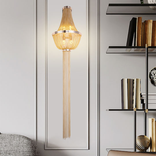Alista Home Φωτιστικό Τοίχου Χρυσό 34x150εκ. Alista Home Φωτιστικό Τοίχου Χρυσό 34x150εκ.