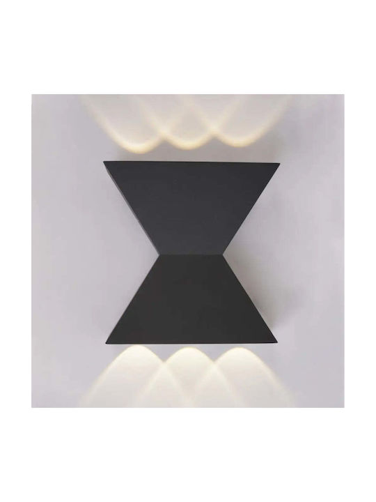 Lightex Светлина за стена с Интегриран LED Черна