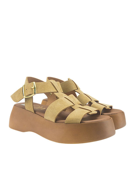 Sommer Damenplattformen Beige
