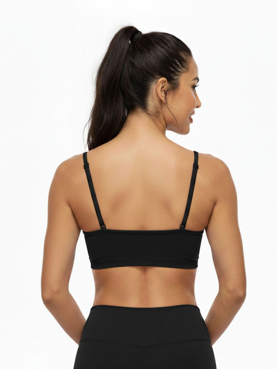 Dri-Fit Γυναικείο Αθλητικό Μπουστάκι Μαύρο με Επένδυση