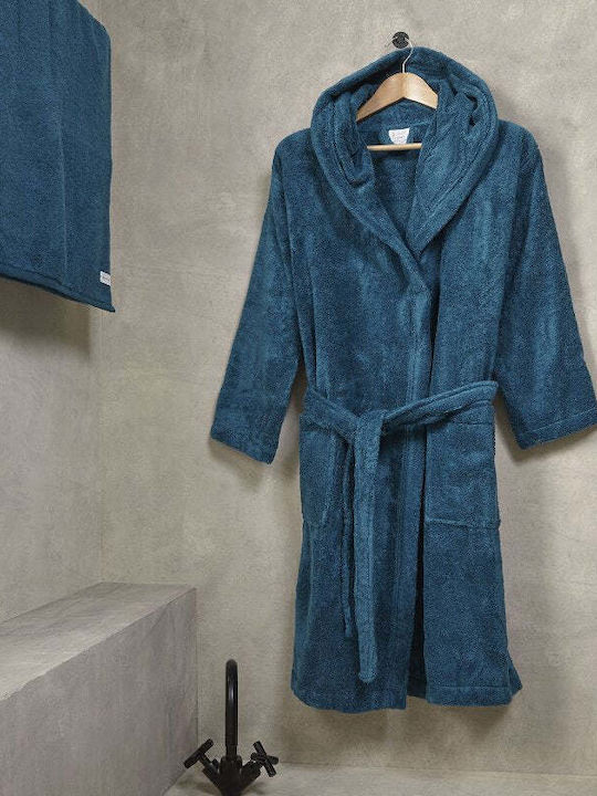 Aigaion Nua Bathrobe with Hood Ocean 320gr/m²