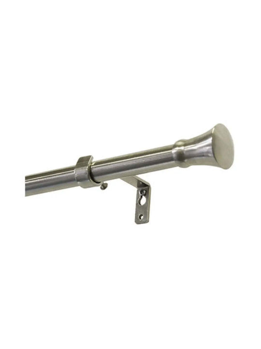Gardinia Bară Pliabilă Metalică Pentru Perdele Single 120-210 cm Optic