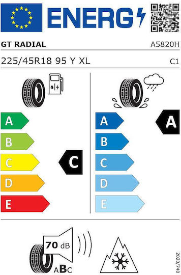 GT Radial 225/45R18 95Y Anvelopă Auto 4 Anotimpuri