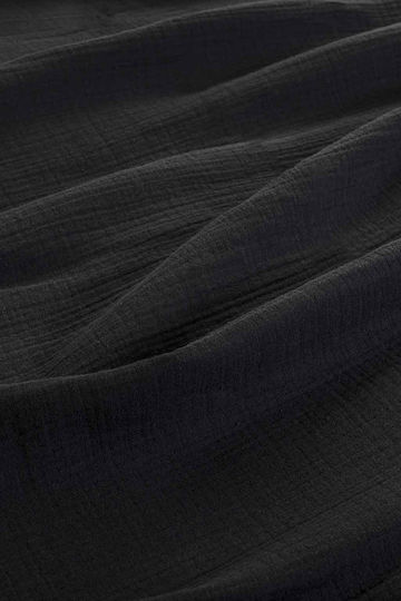 Aigaion Pătură Muselină Semidublă 180x240 cm Neagră