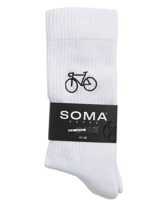 Soma Șosete Pentru Bărbați Cu Model Alb