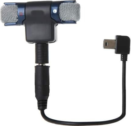 Stereo Microphone Gopro Hero 3 3+ 4 Mounting Stickers Adapter