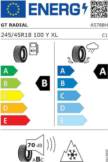 Всесезонна Автомобилна Гума Gt Radial Climateactive 245/45r18 100Y/XL