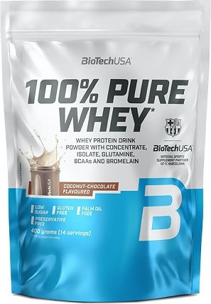 Biotech USA 100% Pure Whey Πρωτεΐνη Ορού Γάλακτος Χωρίς Γλουτένη με Γεύση Bourbon Vanilla 400gr