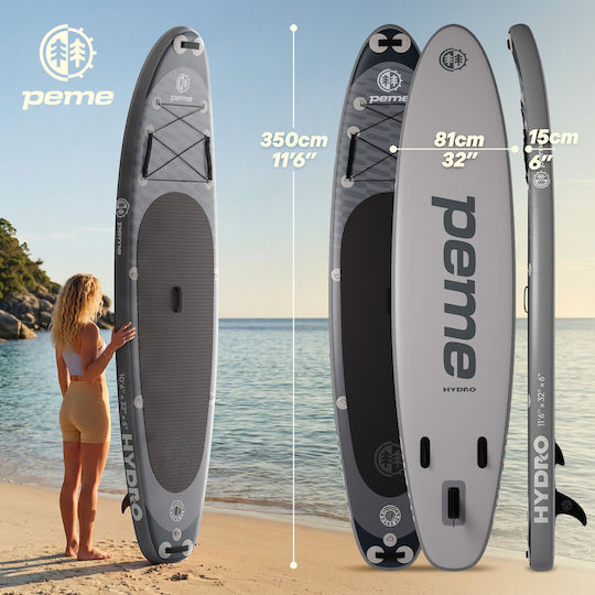 Peme Hydro Φουσκωτή Σανίδα SUP με Μήκος 3.5m Dark Sky