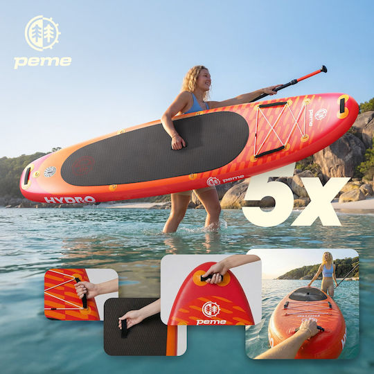 Peme Hydro Φουσκωτή Σανίδα SUP με Μήκος 3.2m Sunset Orange