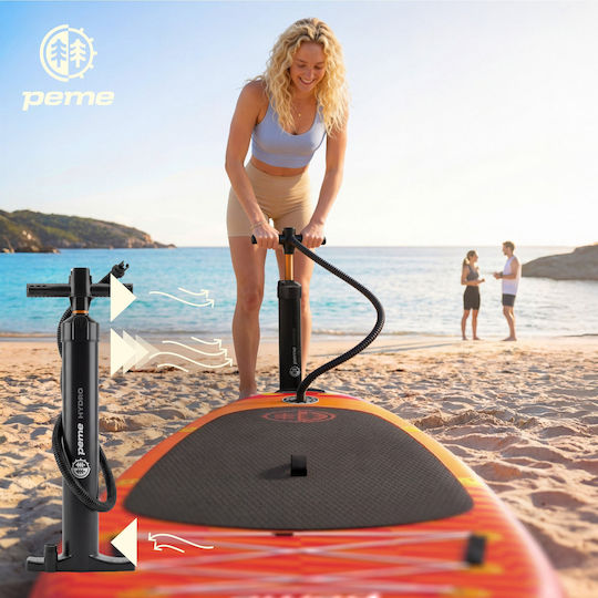 Peme Hydro Φουσκωτή Σανίδα SUP με Μήκος 3.2m Sunset Orange