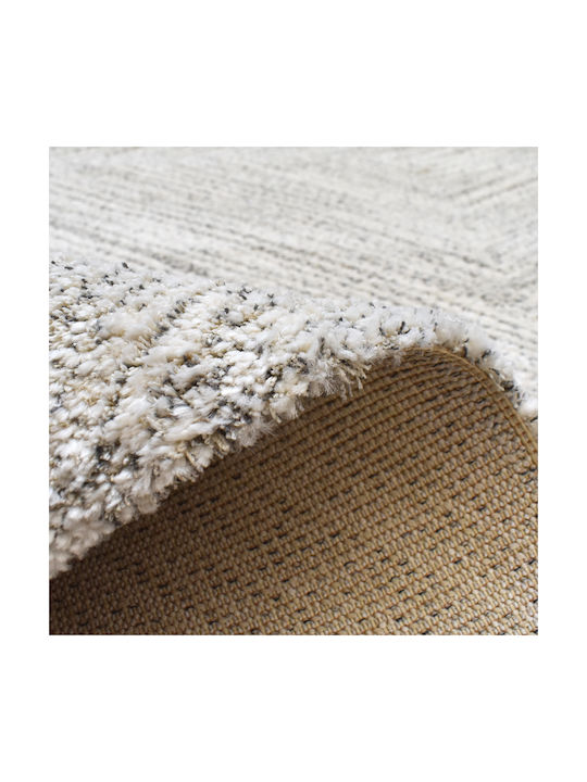 Shaggy Geometric 240x300cm Cream Grey