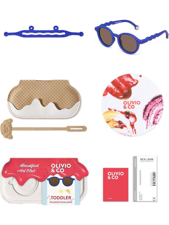 Olivio & Co Oval Kids Sunglasses with Polarized Purple Lenses