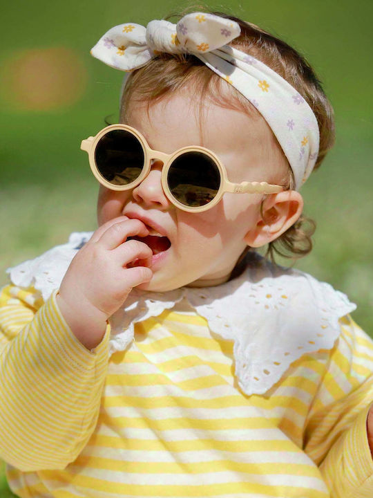 Olivio & Co Classic Στρογγυλά Παιδικά Γυαλιά Ηλίου με Polarized Φακό Μπεζ
