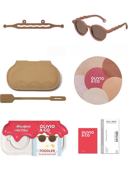 Olivio & Co Polaroid Kinder-Sonnenbrillen mit Polarisiert Braun Sonnenbrille