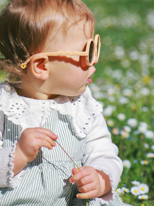 Olivio & Co Classic Στρογγυλά Παιδικά Γυαλιά Ηλίου με Polarized Φακό Μπεζ