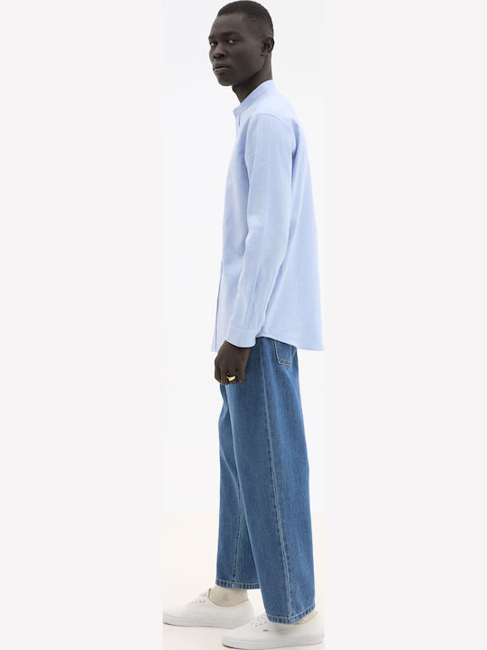 Long Sleeve Linen Shirt Light Blue
