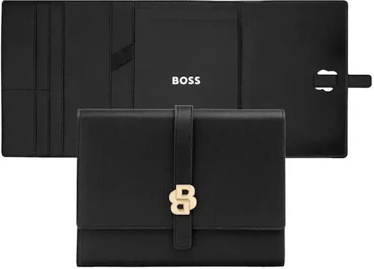 Hugo Boss Double B Folder A5 Black & Gold