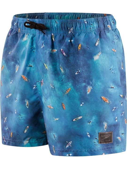 Men's Swimwear Shorts Blue with Patterns