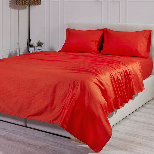 Cannon Imperial Dobby Σετ Μαξιλαροθήκες Grenadine 52x92εκ.