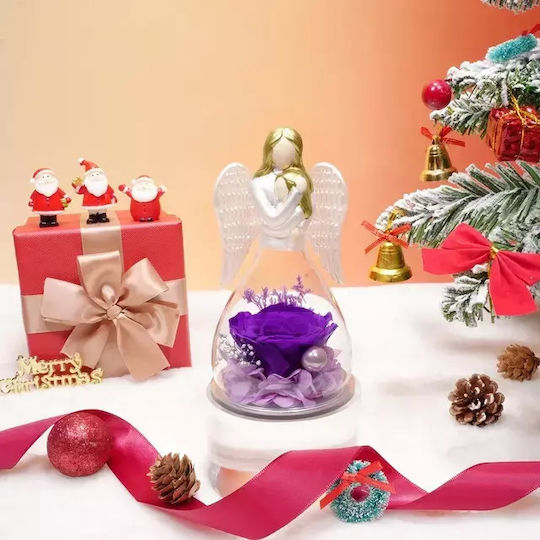 Handmade Eternal Rose Angel Glass Container