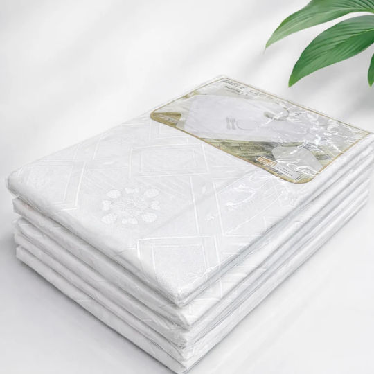 Stain Resistant White Tablecloth 140x180cm Stain Resistant White Tablecloth 140x180cm