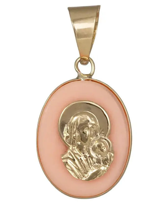 Pendant with Virgin Mary Gold 9K